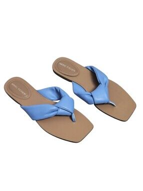 Marc Fisher Light Blue Knotted Thong Slide Sandals Size 8.5M